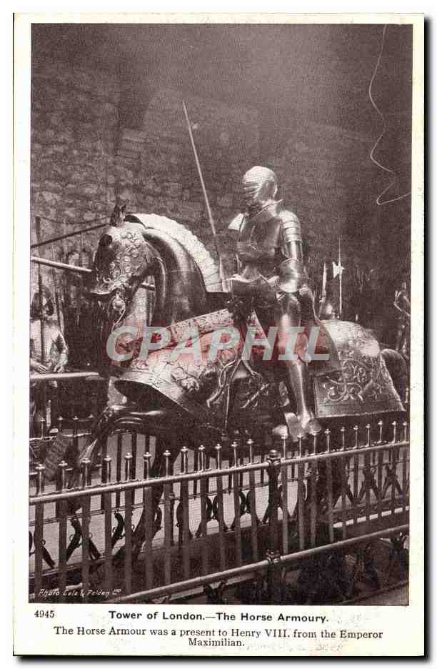 CPA Tower of London The Horse Armoury Militaria 
