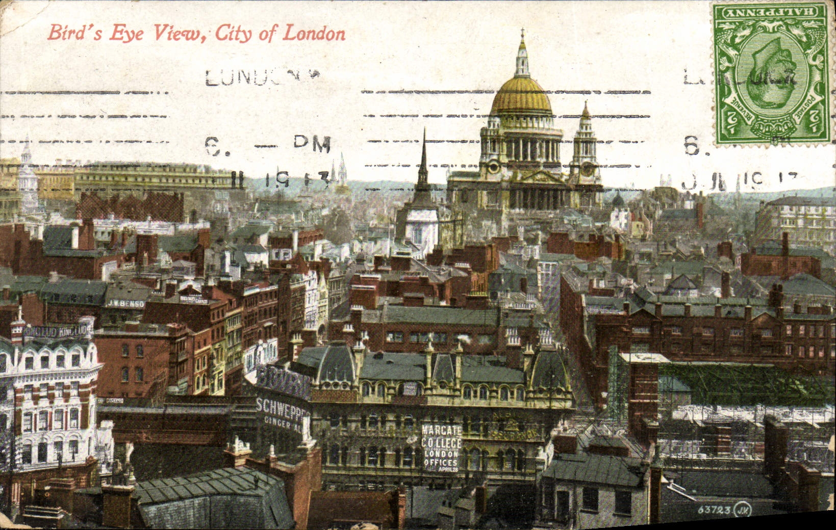 CPA Bird's Eye View City of London