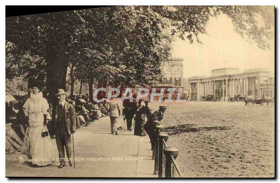 CPA London Rotten Row and Hyde Park Corner