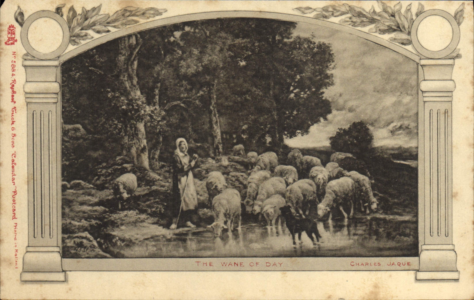 CPA the Wane Of Day Charles Jaque Moutons 