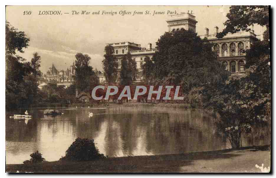CPA London The War And Foreign Offices From St James Park