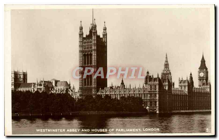 CPA Westminster Abbey And Houses Of Parliament London