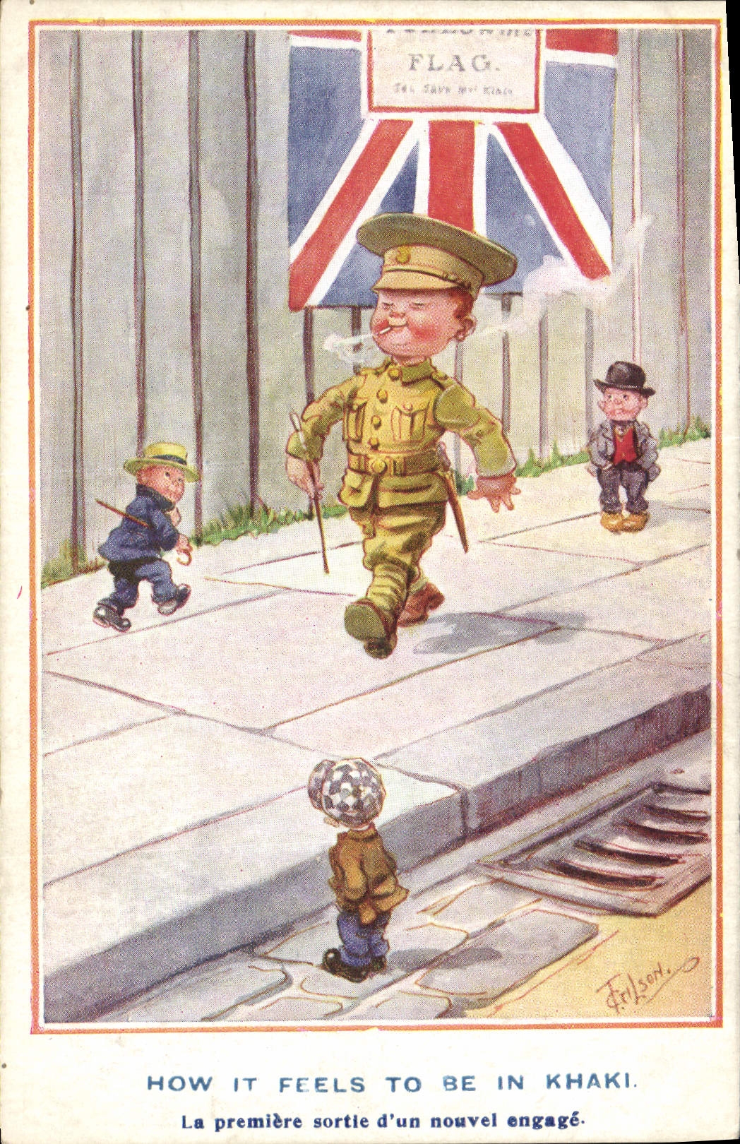 Soldat en kaki — première sortie d'un nouvel engagé — Ludgate Series No. 700