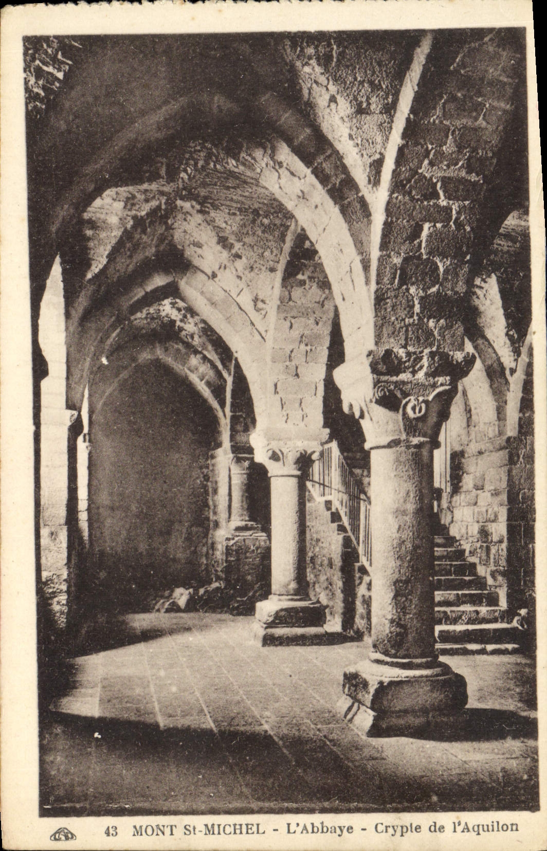 Mont-Saint-Michel - L'Abbaye - Crypte de l'Aquilon