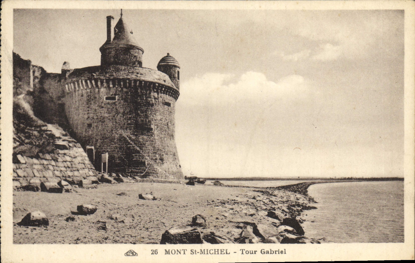 CPA Mont St Michel Tour Gabriel