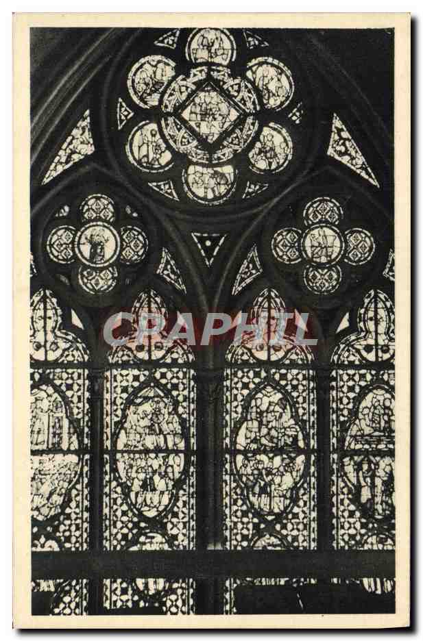 CPA Paris La Sainte Chapelle Chapelle Haute Fenetre Nord Le Deuteronome