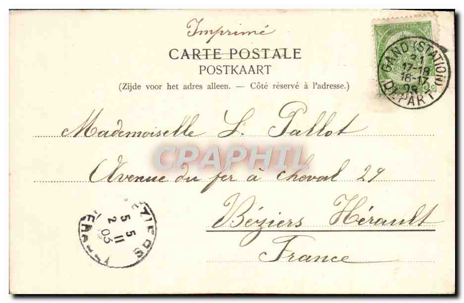 CPA Gand Un Coin du Petit Beguinage — Rückseite
