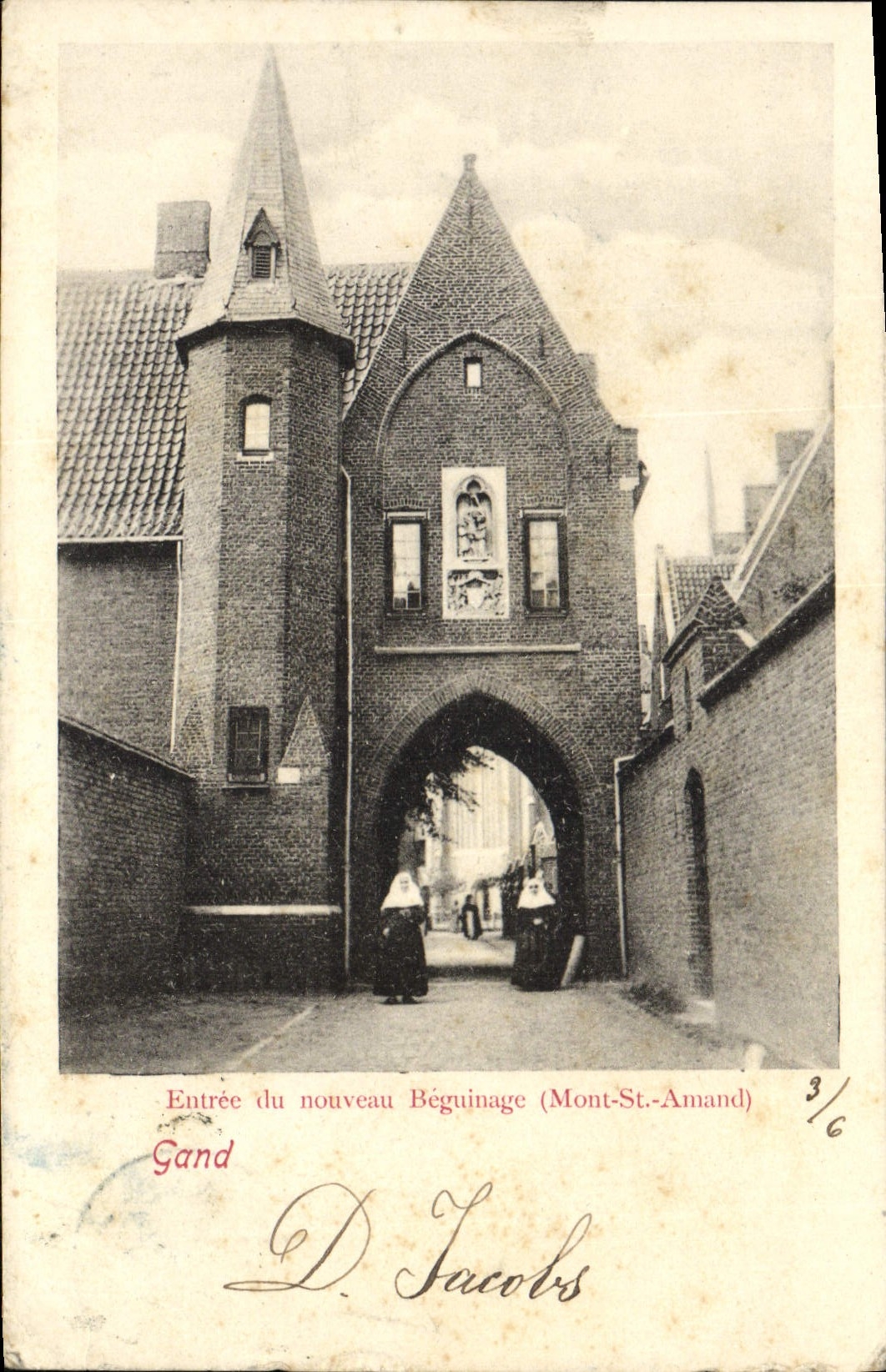 CPA Gand Entree du nouveau beguinage Mont St Amand