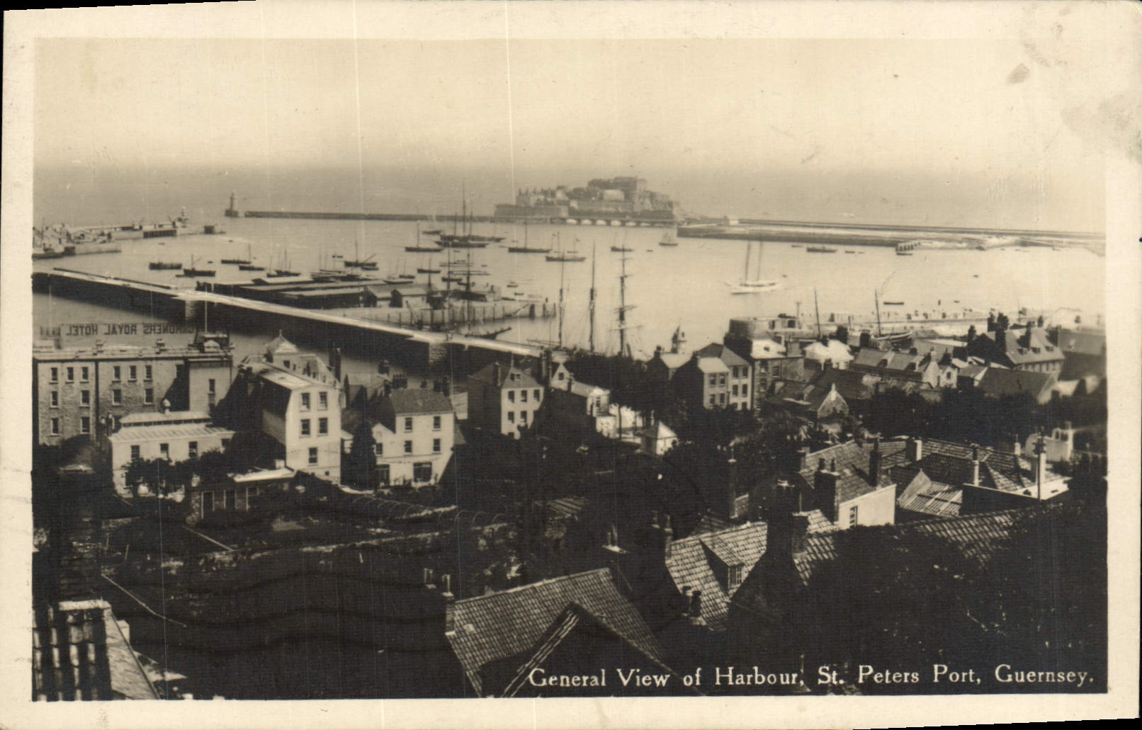 CPA General view of Harbour St Peters Port Guernsey