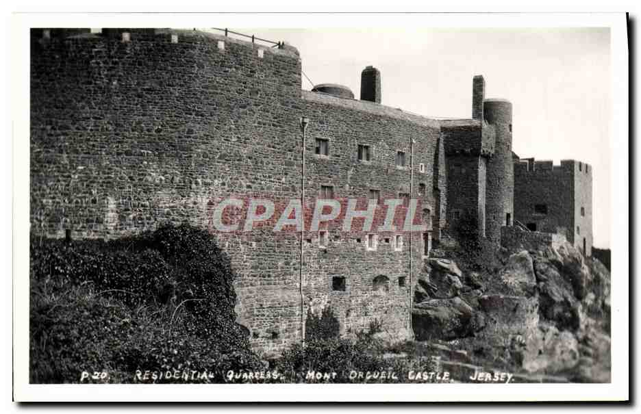 CPA Residential Quarters Mont Orgueil Castle Jersey