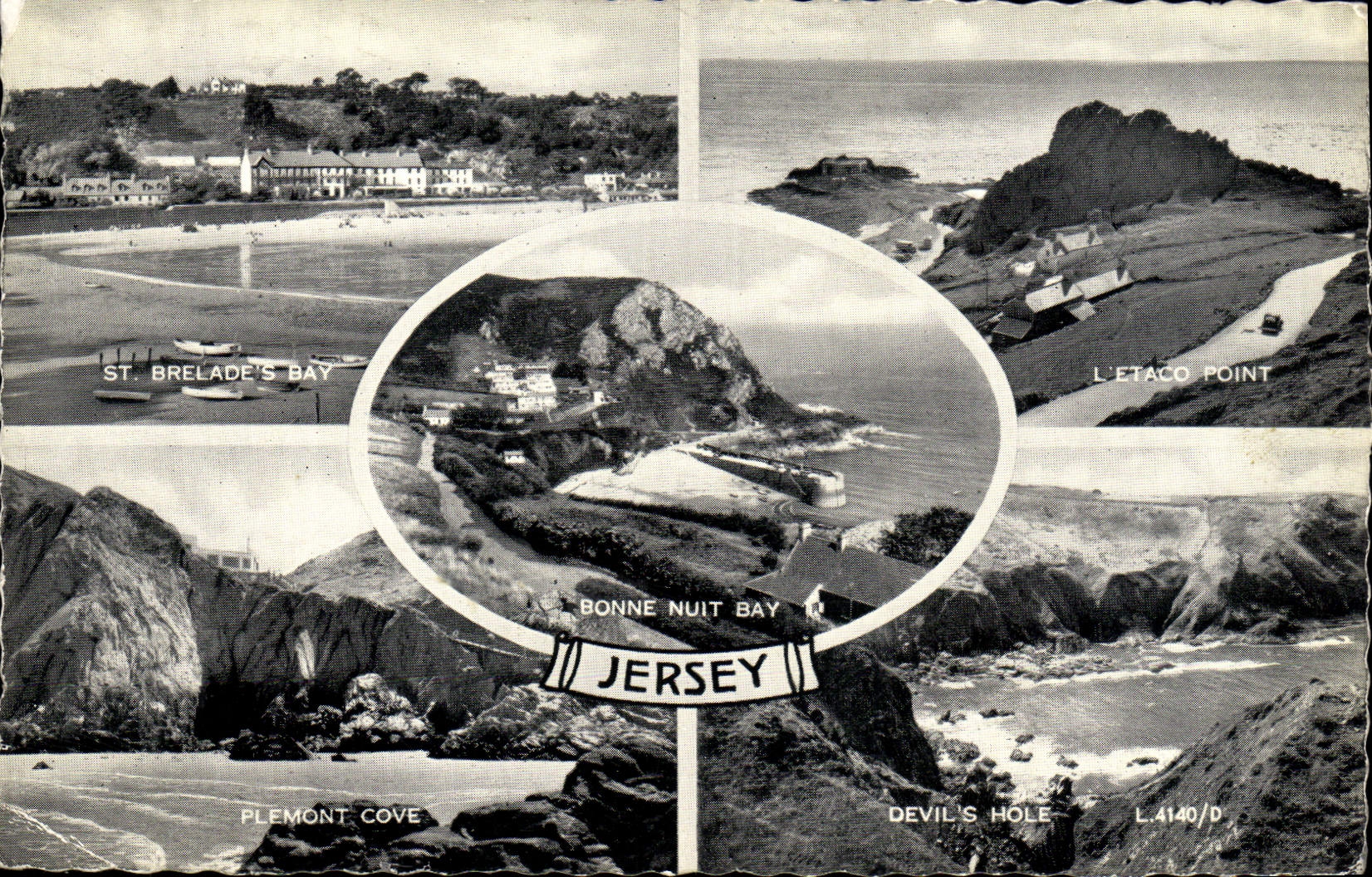 CPM Jersey St Brelade's bay L'Etaco Point Devil's hole Plemont Grove Bonne nuit Bay
