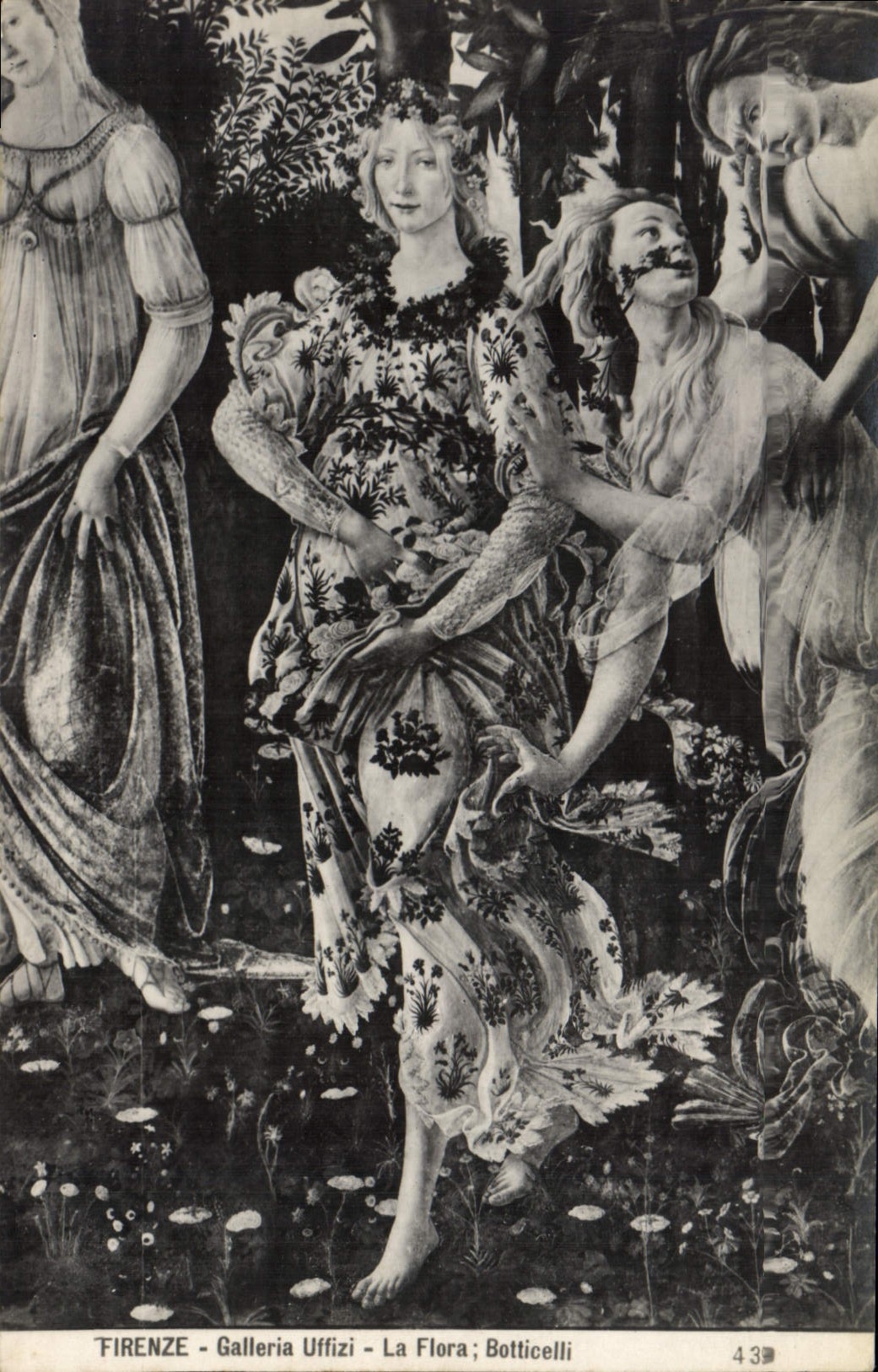 CPA Firenze Galleria Uffizi La Flora Botticelli