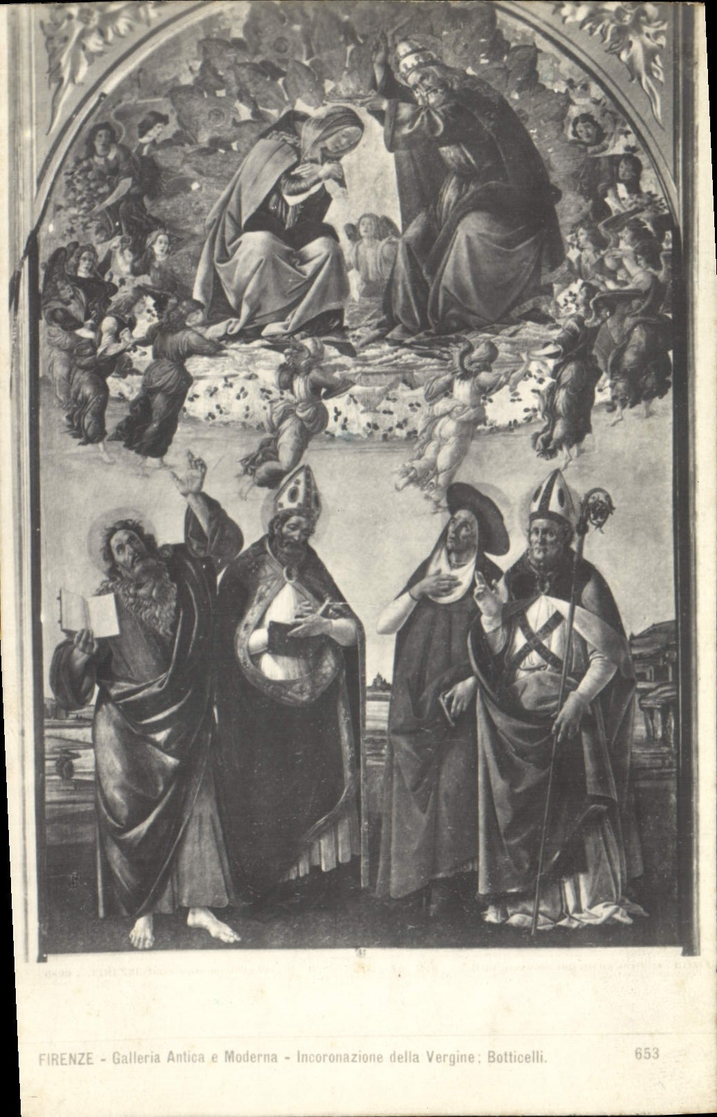 FIRENZE - Galleria Antica e Moderna - Incoronazione della Vergine: Botticelli - n° 653