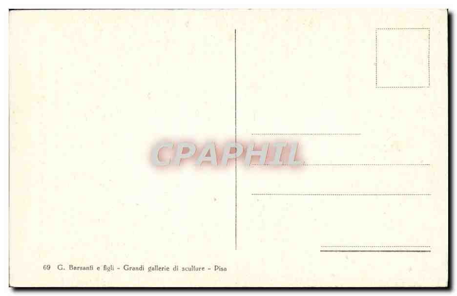 CPA Pisa Camposanro Nascita di Giacobbe e d'Escu Benozzo Gozzoli — Rückseite