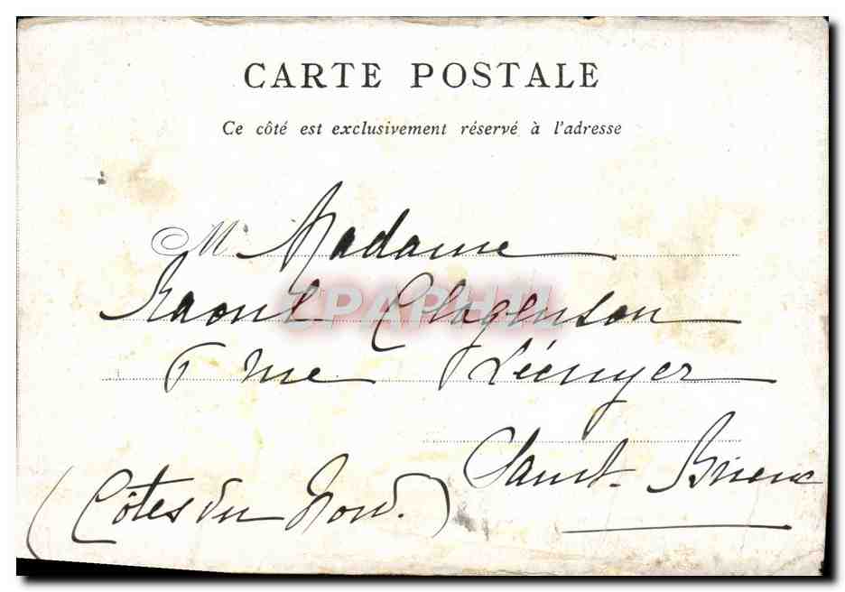 CPA Palais De Justice Paris — Verso