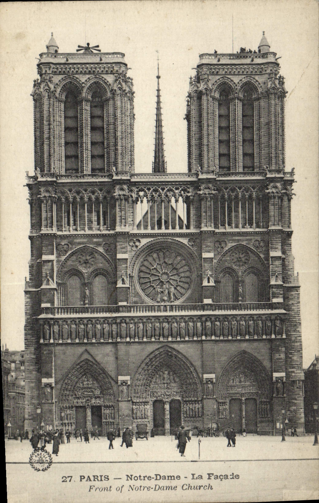 PARIS — Notre-Dame — La Façade — Front of Notre-Dame Church — 27