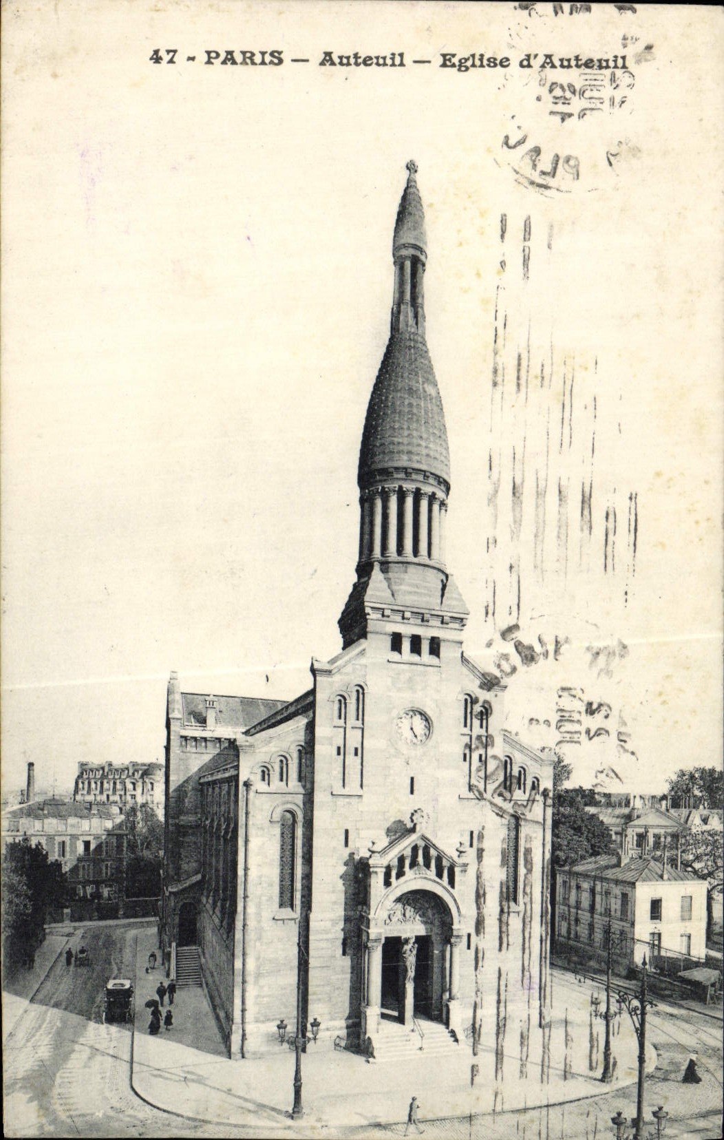 CPA Paris Auteuil Eglise D'Auteuil