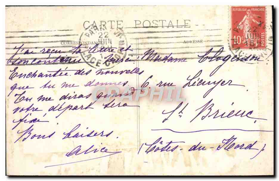 CPA Paris Auteuil Eglise D'Auteuil — Rückseite