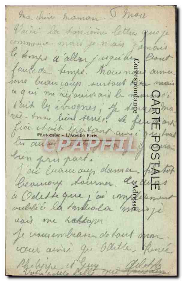 CPA Paris Notre Dame La Facade — Verso