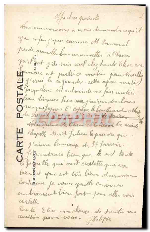 CPA Paris Eglise Saint Julien Le Pauvre Autel Byzantin — Verso