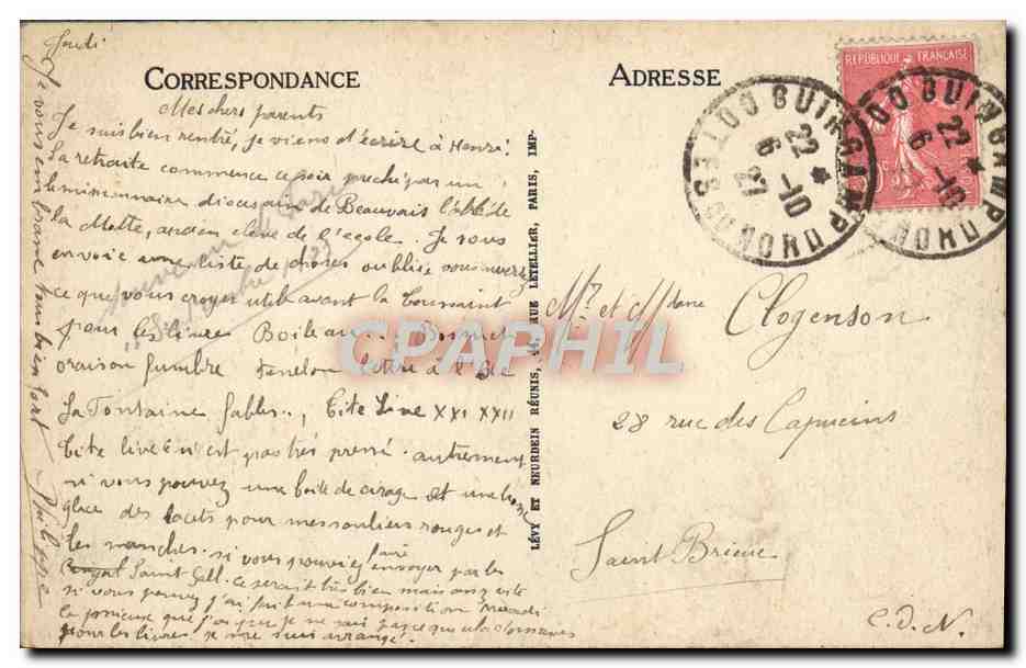 CPA Paris La Rosace De La Sainte Chapelle — Verso