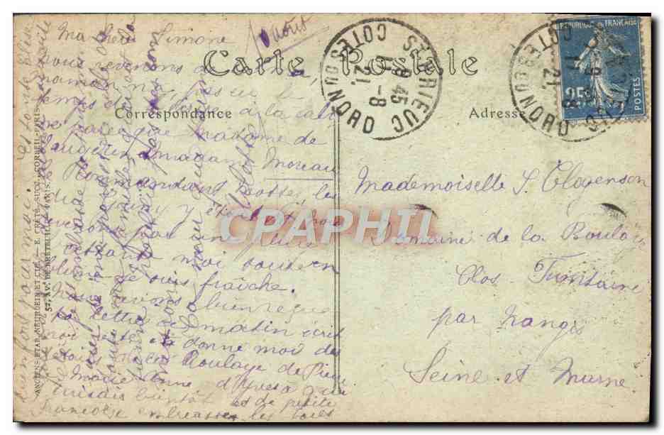 CPA Paris Le Parvis De Notre Dame Tramway — Verso