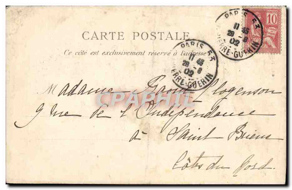 CPA Paris La Trinite — Rückseite