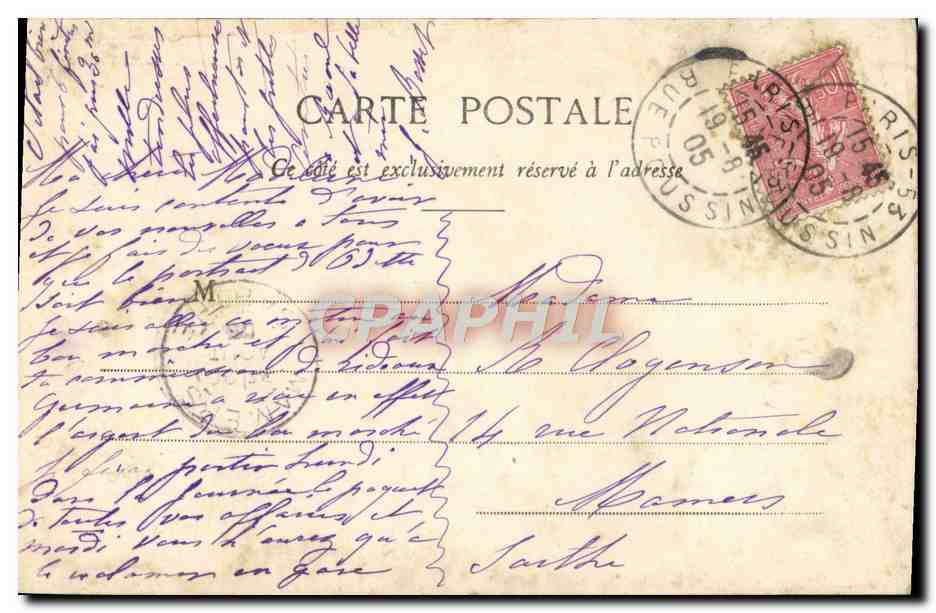 CPA Paris Eglise St Eustache — Rückseite