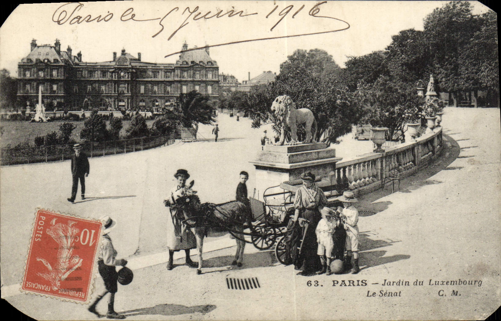 Paris — Jardin du Luxembourg — Le Sénat — C.M. — n°63