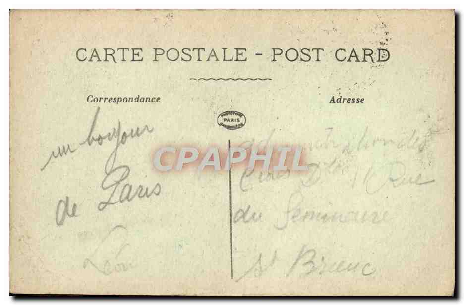 CPA Paris L'Eglise Du Sacre Coeur — Rückseite
