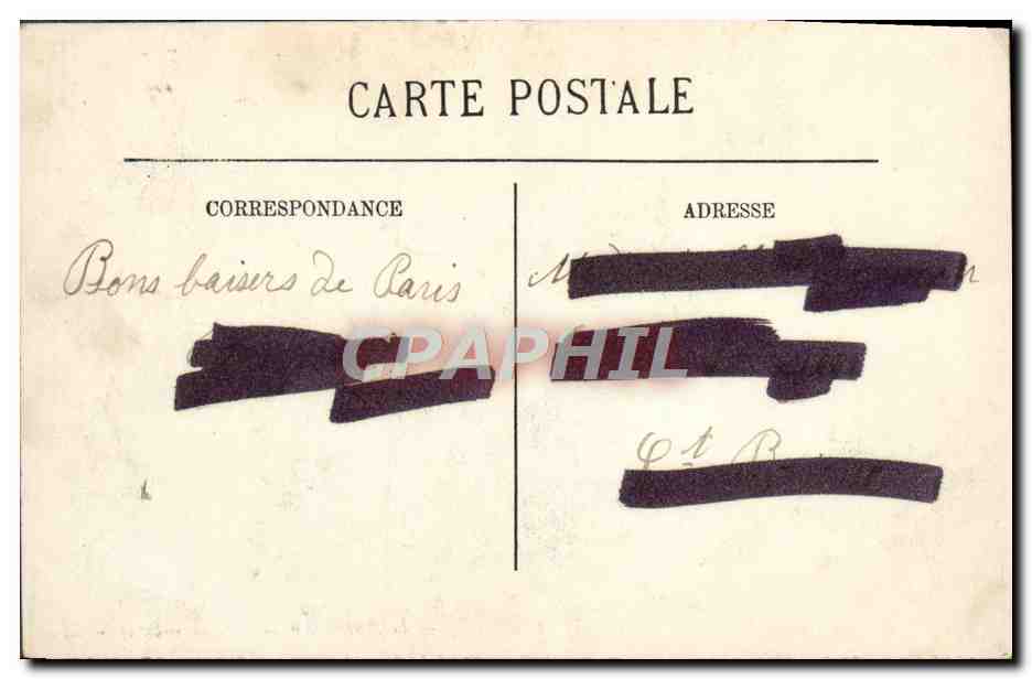 CPA Paris Le Boulevard Et La Porte Saint Denis — Verso