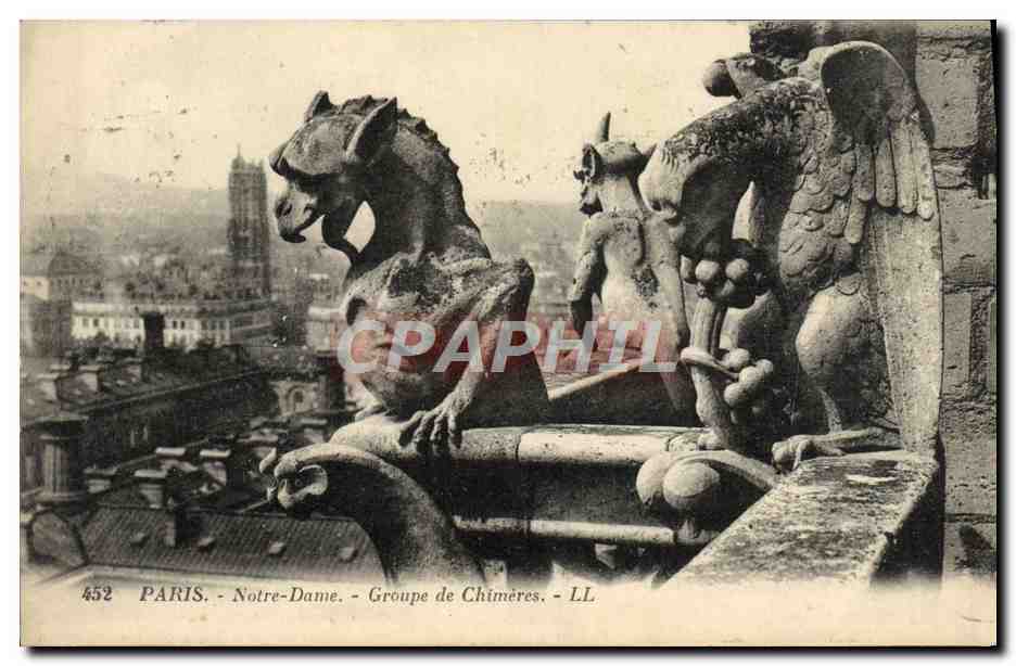 CPA Paris Notre Dame Groupe De Chimeres
