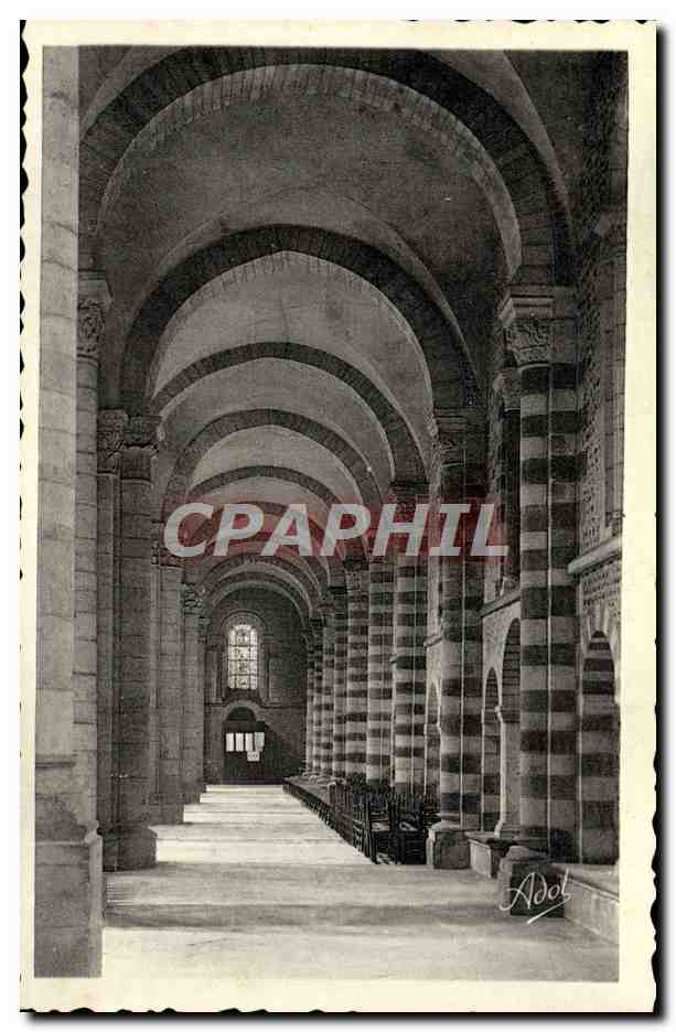 Intérieur de la Cathédrale — Bas-côté Nord de la Nef — éditeur A. Dolbeau, rue Auvray, Le Mans