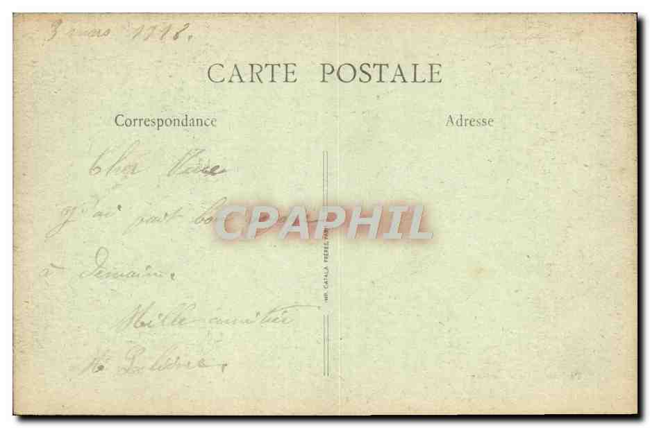 CPA Chateau De Flamboin Canal Et Grand Pont — Verso