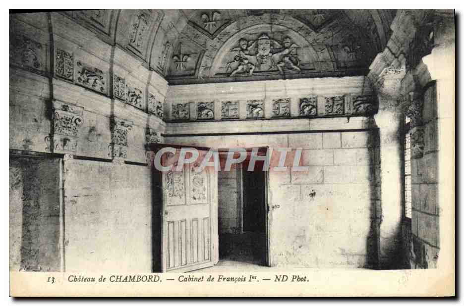 CPA Chateau De Chambord Cabinet De Francois 1er