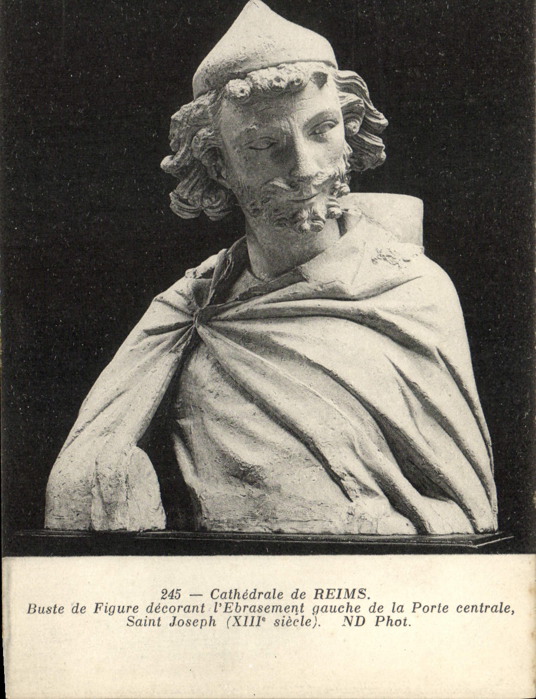 Saint Joseph — Büste der Kathedrale von Reims — ND Phot.