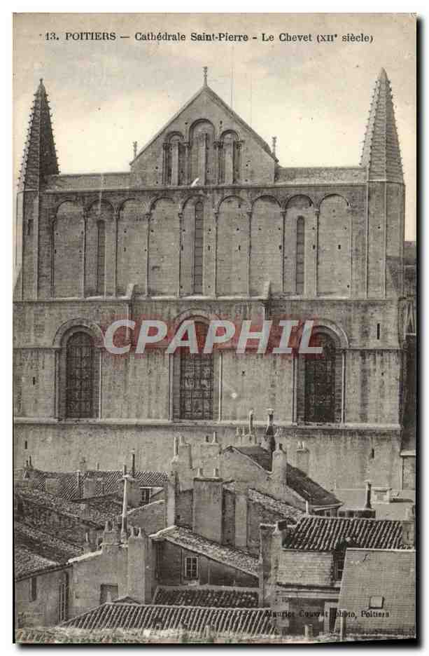 Poitiers — Cathédrale Saint-Pierre — Le Chevet (XIIe siècle) — Algérie Couvrat, Poitiers