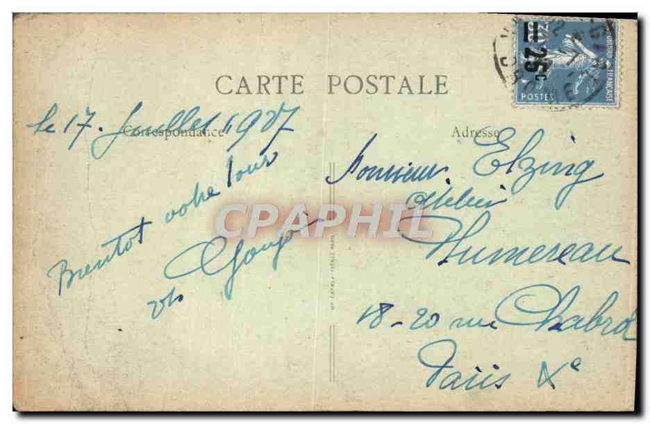 La Grave - Glacier de la Neige — B.F., PARIS "Lux" — Verso