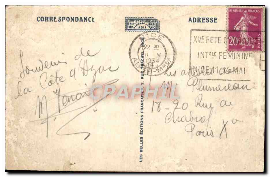 L'Estérel — Le Trayas — Adia, n° 11673 — Verso