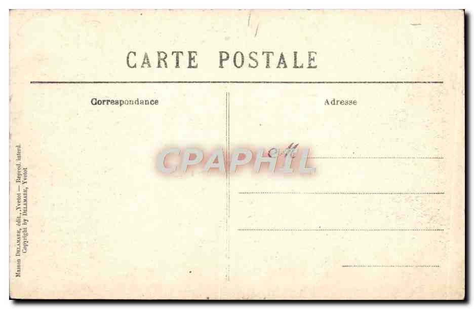 CPA Abbaye De Saint Wandrille Vue Prise De La Galerie du cloitre sur la cour interieure — Rückseite