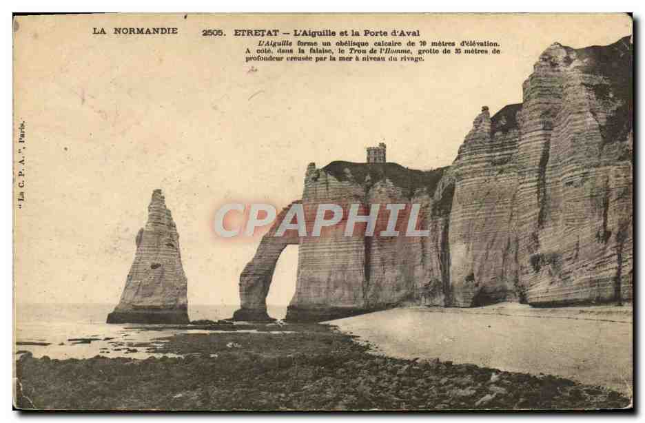 CPA La Normandie Etretat L'Aiguille Et La Porte d'aval