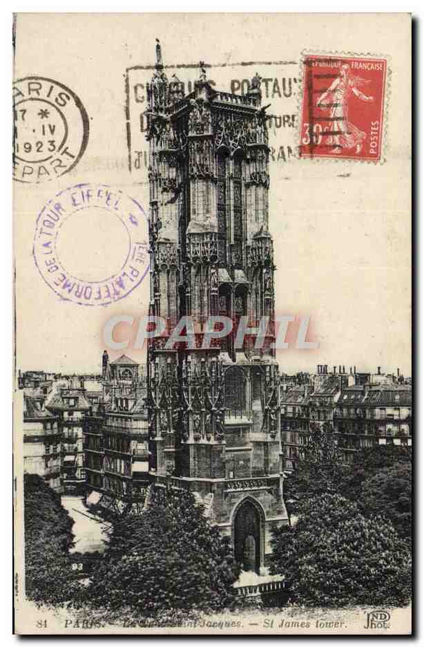 CPA Paris La Tour St Jacques 