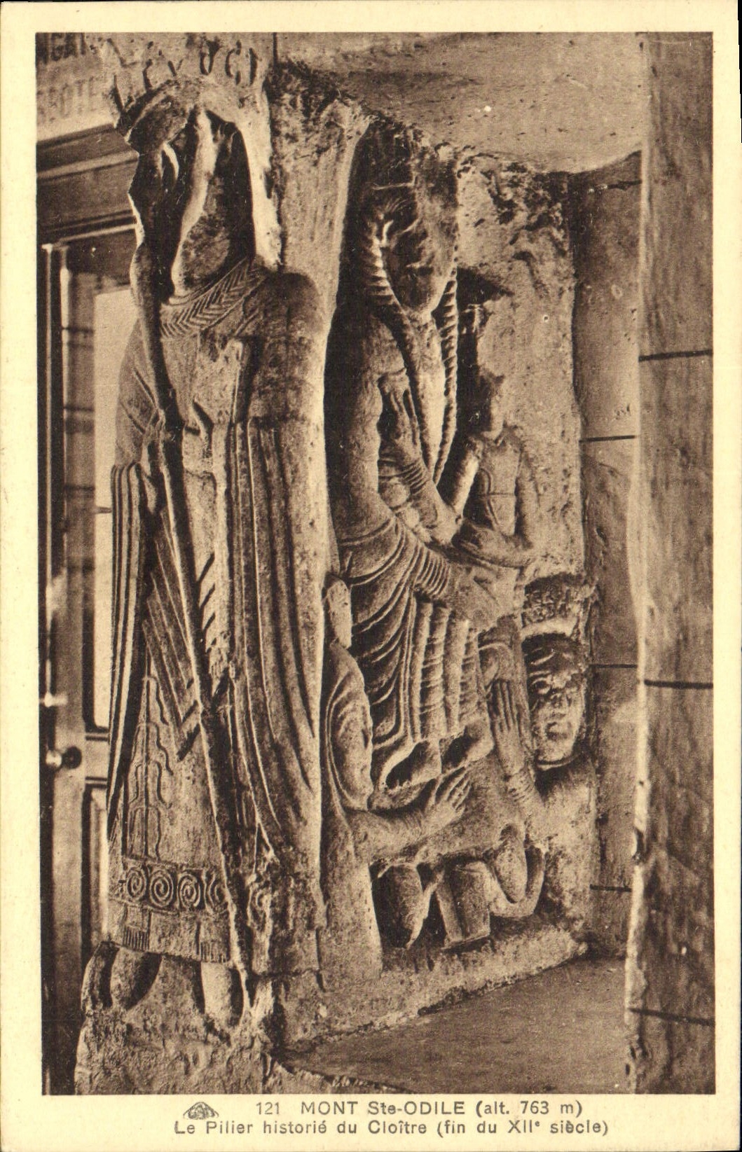 Le Pilier historié du Cloître (fin du XIIe siècle) — Mont Ste-Odile (alt. 763 m) — série 121