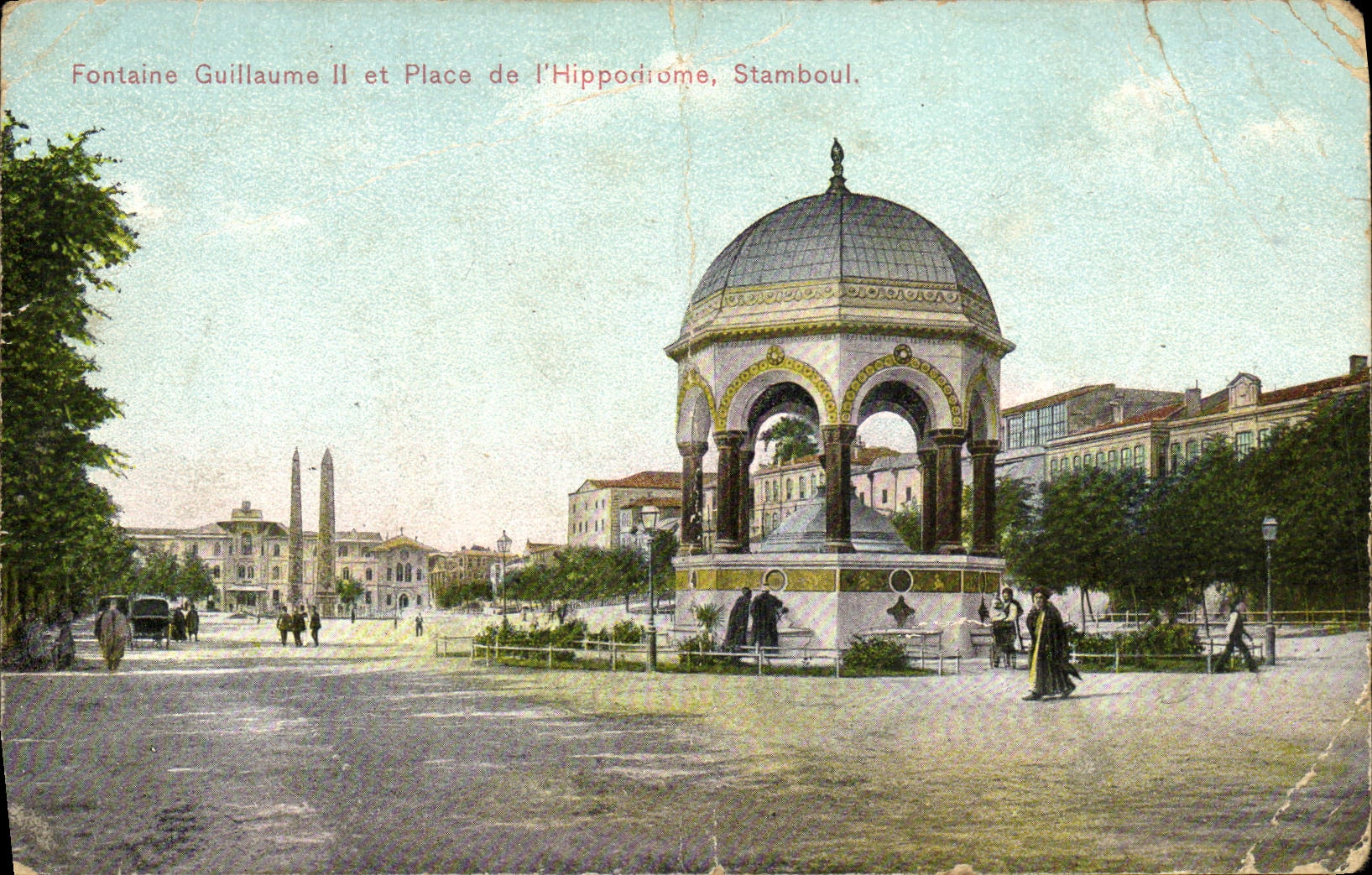 CPA Fontaine Guillaume ll et Place de L'Hippodrome Stamboul Turquie 