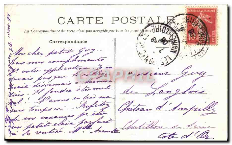 CPA Les Ponts De Ce Vue Generale Prise de L'Eglise St Maurille — Rückseite