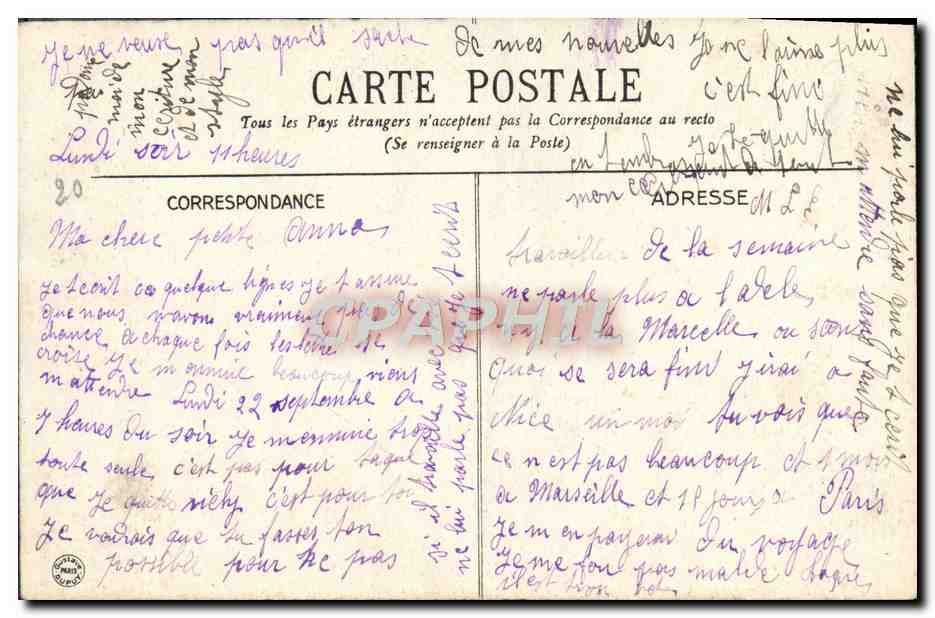 CPA Vichy Eglise Saint Louis — Rückseite