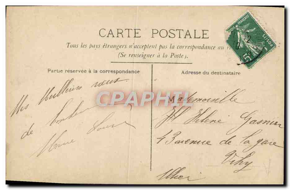CPA Bonne Annee Femme — Verso