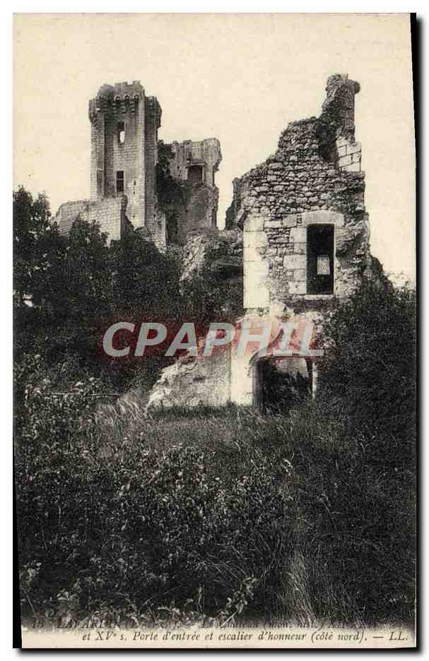 Laparade, Le Château (mon. hist.) — Porte d'entrée et escalier d'honneur (côté nord) — LL.