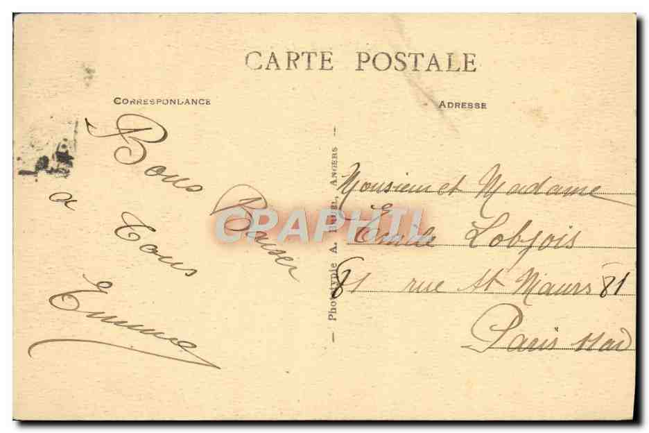 CPA Saumur Le Chateau Fort et la Loire — Rückseite