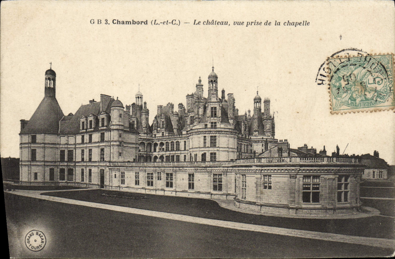 CPA Chambord Le Chateau Vue prise de la Chapelle